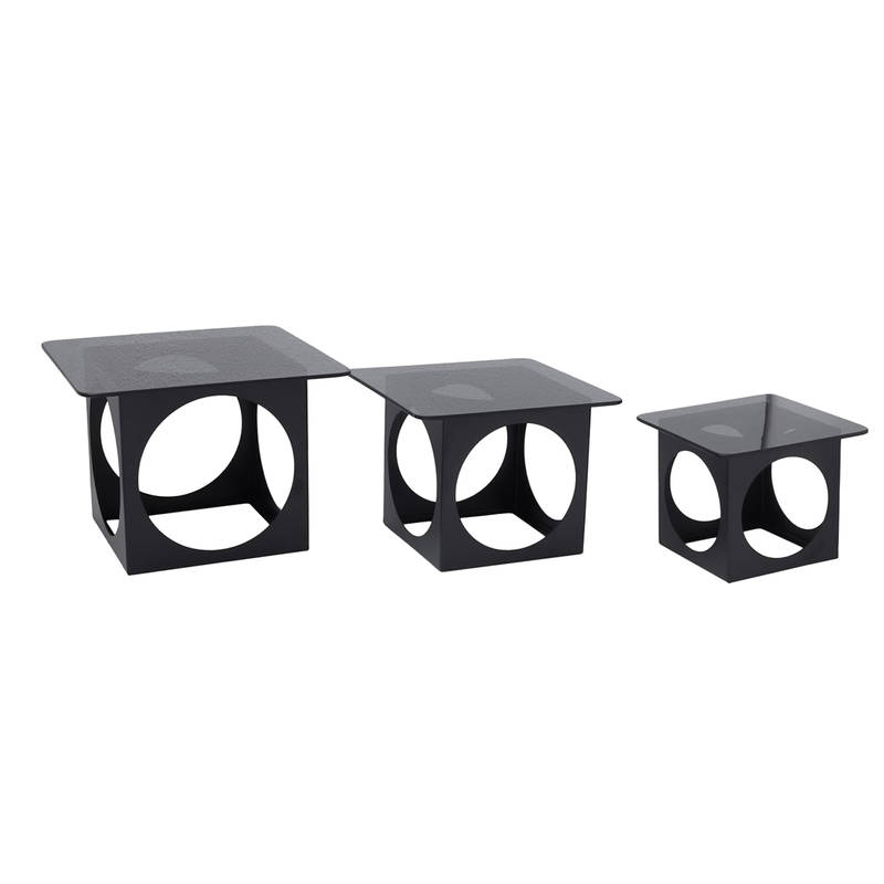 Vague 3 Pcs Buffet Elevations Set - Circle Design - Al Makaan Store