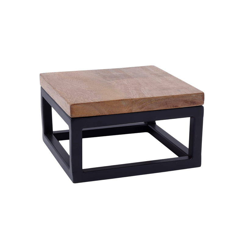Vague Food Buffet Stand with Wooden Top - Al Makaan Store