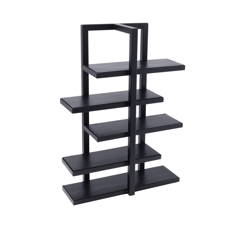 Vague 5 Tier Food Display Stand with Wooden Plates 50 x 15 x H70 cm - Al Makaan Store