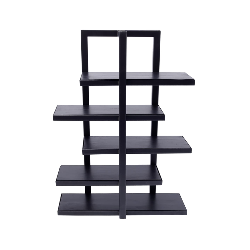 Vague 5 Tier Food Display Stand with Wooden Plates 50 x 15 x H70 cm - Al Makaan Store
