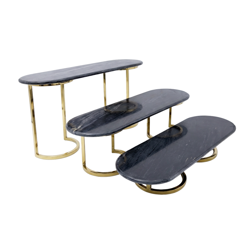 Vague 3 Tier Marble Food Display Stand D22 cm - Al Makaan Store