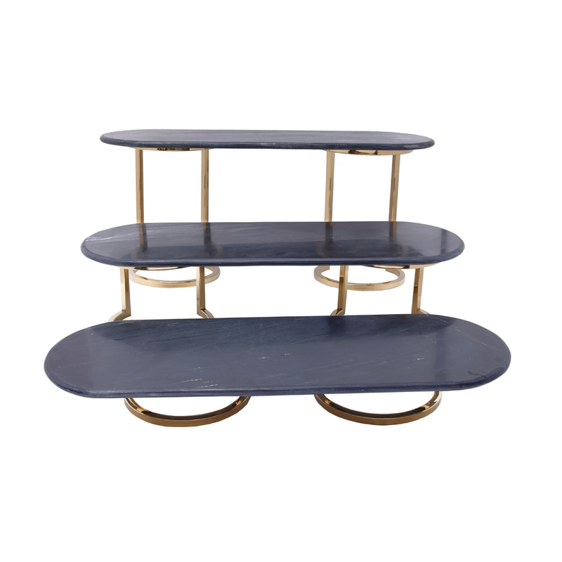 Vague 3 Tier Marble Food Display Stand D22 cm - Al Makaan Store