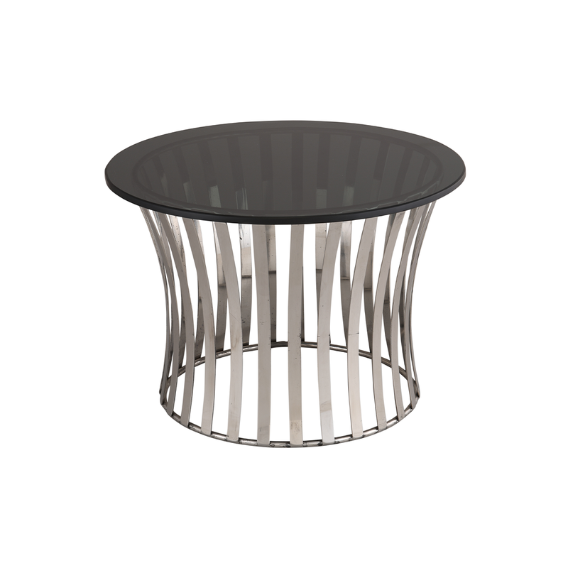 Vague Round Food Display Riser with Black Glass - Al Makaan Store