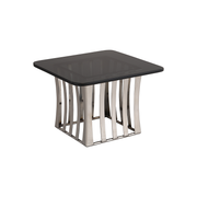 Vague Square Food Display Riser with Black Glass - Al Makaan Store