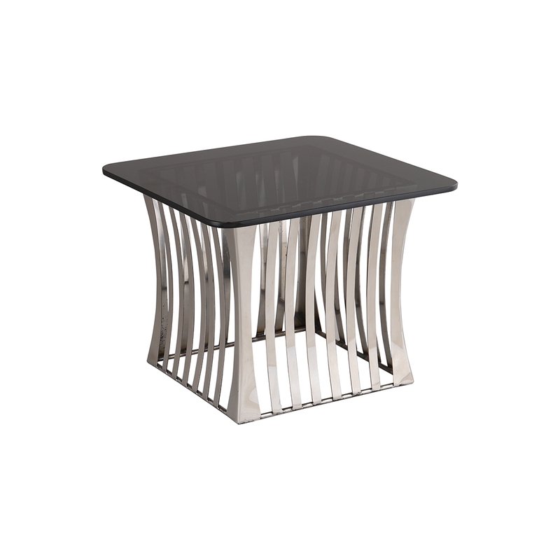 Vague Square Food Display Riser with Black Glass - Al Makaan Store