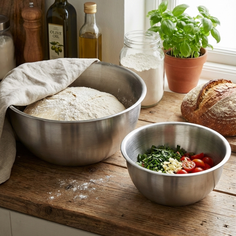 Vague Stainless Steel Deep Mixing Bowl