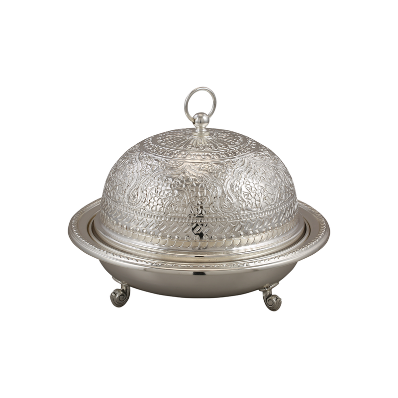 Vague Handcrafted VIP Round Ouzi & Halwa Platter – Gold Small - Al Makaan Store