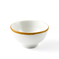 Wholesale Bundle: Porceletta Mocha Porcelain Small Footed Bowl in Bulk (144-Pack) - Al Makaan Store