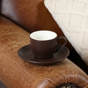 Porceletta Two-Tone Porcelain Espresso Cup & Saucer 80 ml - Al Makaan Store