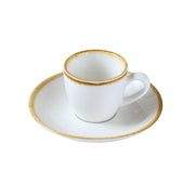 Porceletta Ivory Mocha Espresson Cup & Saucer 80 ml - Al Makaan Store