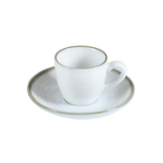 Porceletta Terra Reactive Glaze Porcelain Espresso Cup & Saucer 80 ml - Al Makaan Store