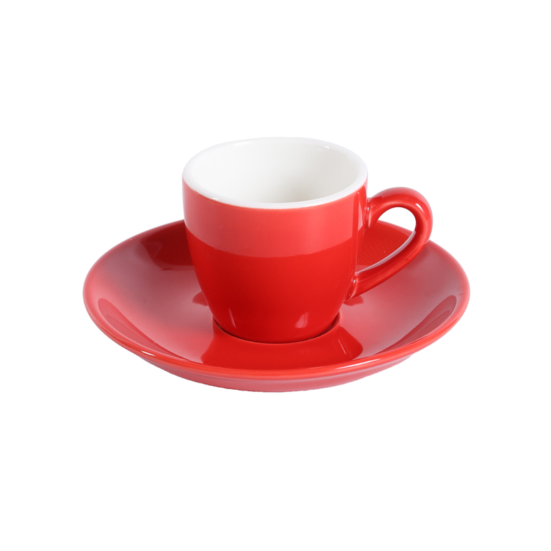 Porceletta Two-Tone Porcelain Espresso Cup & Saucer 80 ml - Al Makaan Store