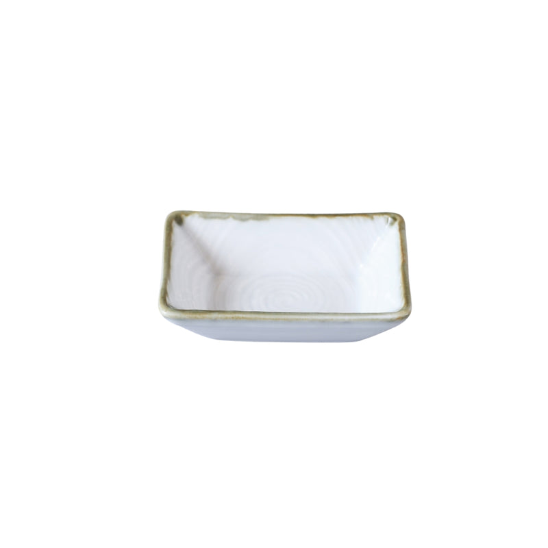 Porceletta Terra Reactive Glaze Porcelain Small Rectangular Dish 3.375" - Al Makaan Store