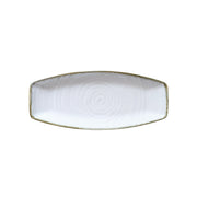 Porceletta Terra Reactive Glaze Porcelain Boat Shape Plate - Al Makaan Store
