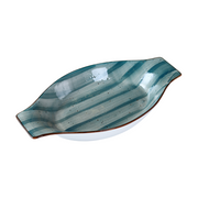 Porceletta Green Color Glazed Porcelain Banana Plate - Al Makaan Store