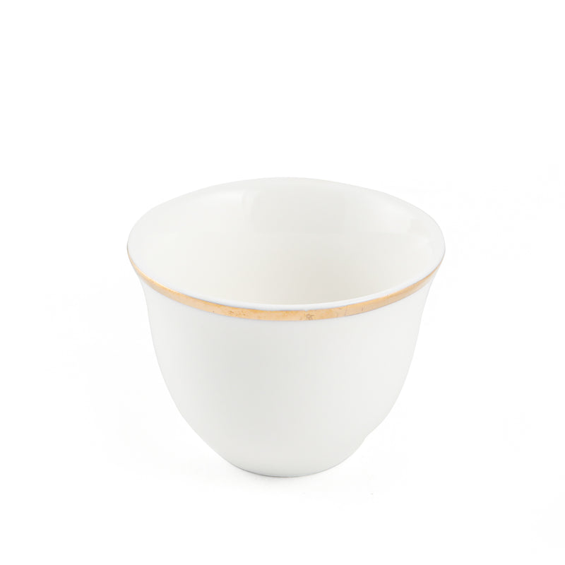 Porceletta Ivory Porcelain Cawa Cup Set of 6 - Al Makaan Store