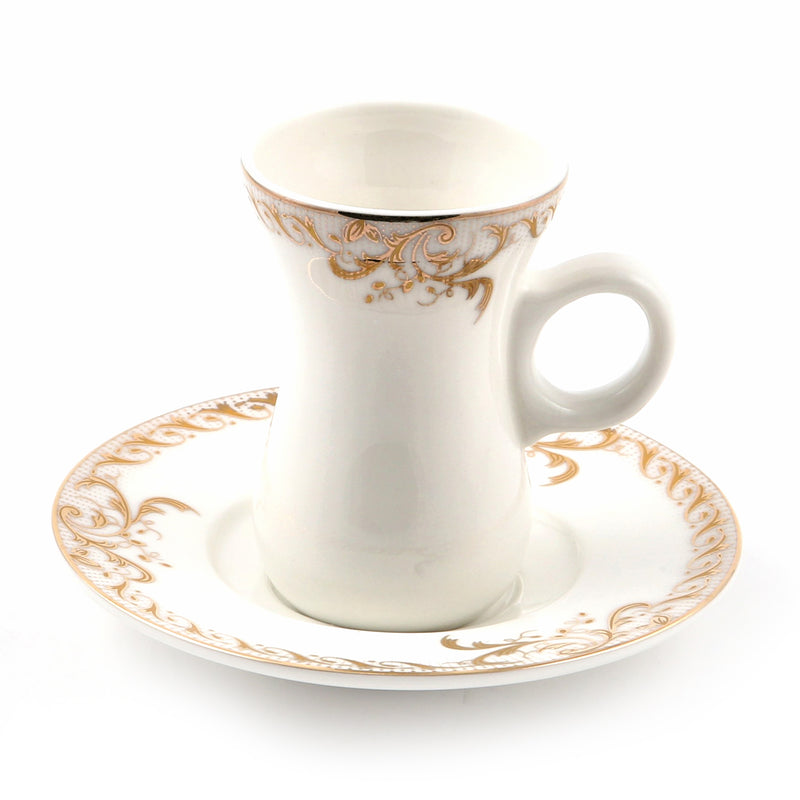 Porceletta Ivory Belly Tea Cup & saucer Set D04