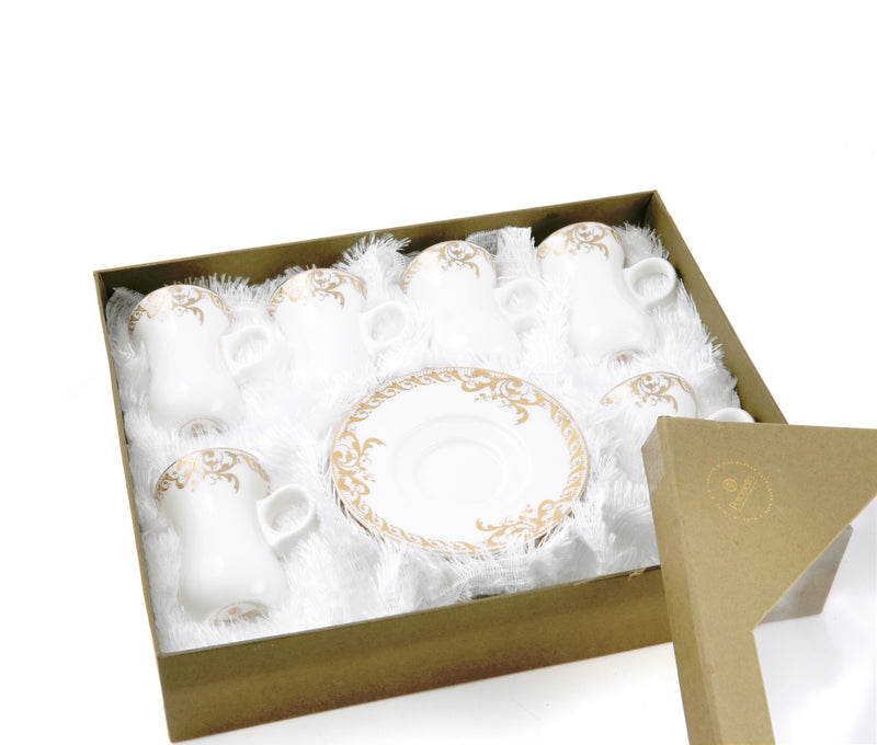 Porceletta Ivory Belly Tea Cup & saucer Set D04
