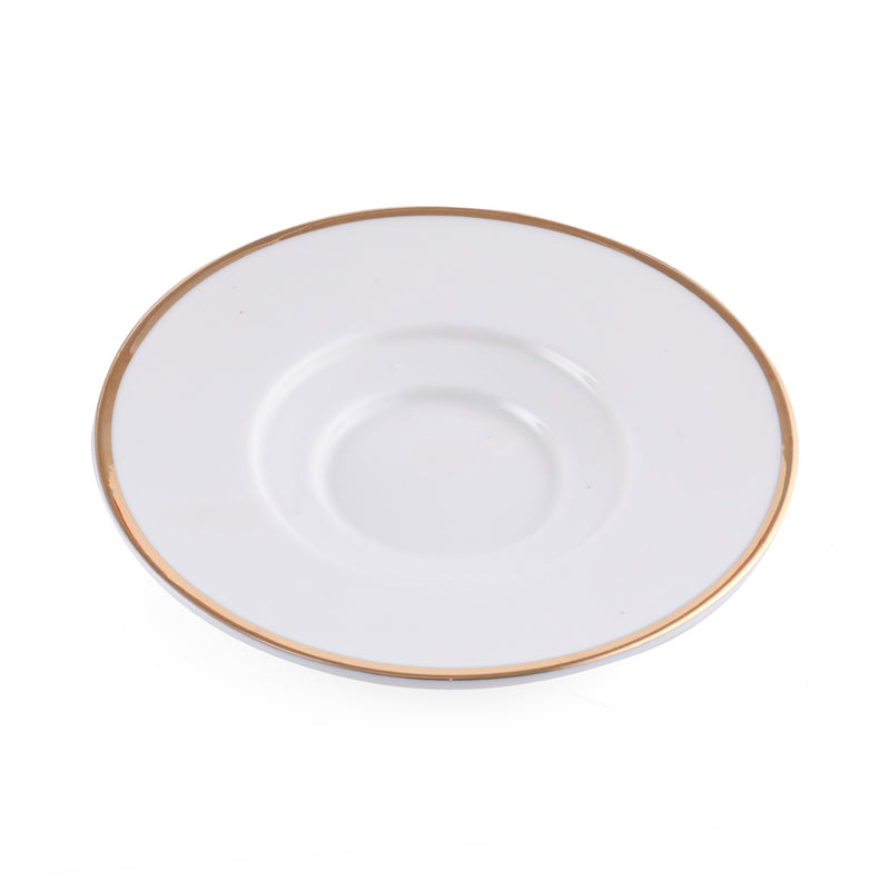 Porceletta Ivory Porcelain Saucer 6 Pieces Set - Al Makaan Store