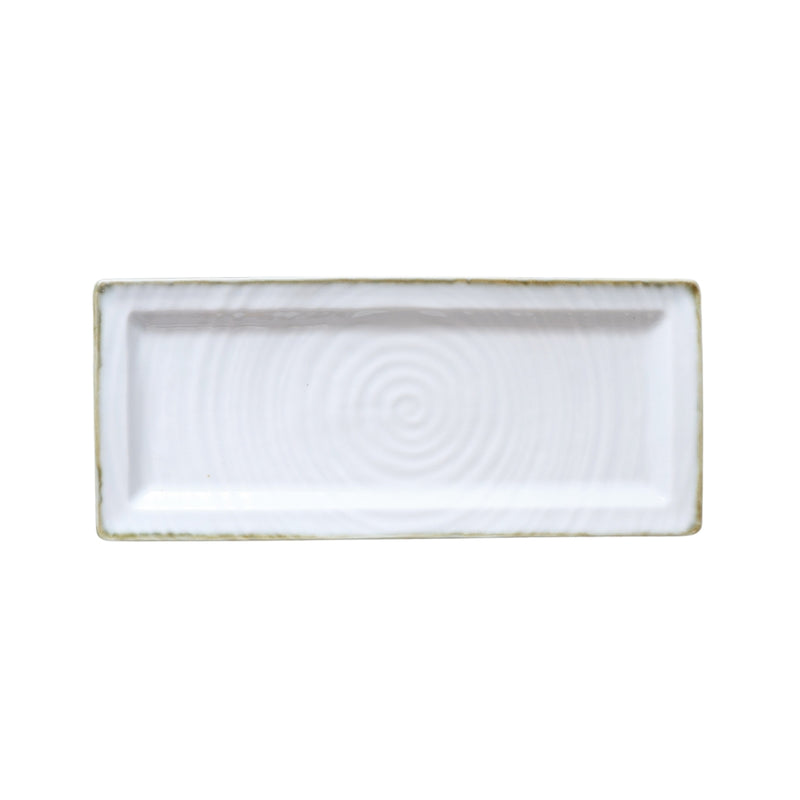 Porceletta Terra Reactive Glaze Porcelain Rectangular Plate 29 x 12 cm - Al Makaan Store
