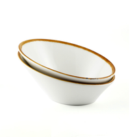 Wholesale Bundle: Porceletta Mocha Porcelain Boat Bowl 16 cm in Bulk (48-Pack) - Al Makaan Store