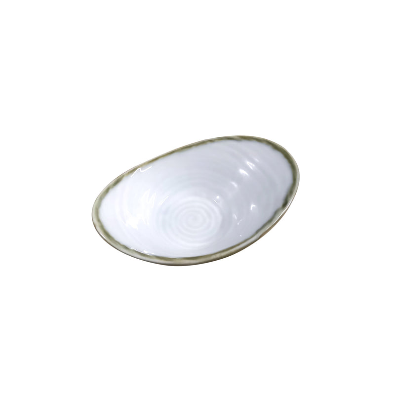 Porceletta Terra Reactive Glaze Porcelain Oval Deep Dish 10 x 7.3 cm - Al Makaan Store