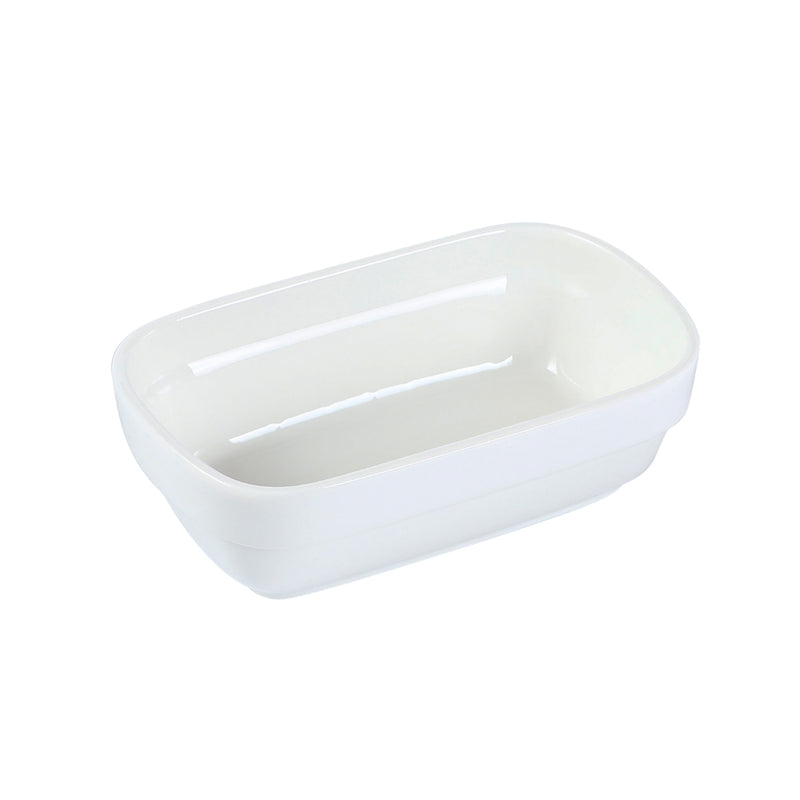 Porceletta Ivory Porcelain Rectangular Dish 15.5 cm x 9.3 cm x 5 cm - Al Makaan Store