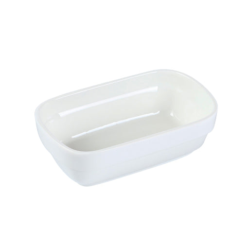 Porceletta Ivory Porcelain Rectangular Dish 15.5 cm x 9.3 cm x 5 cm - Al Makaan Store