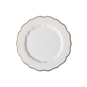 Porceletta Star Porcelain Dessert Plate 21 cm with Golden Rim - Al Makaan Store