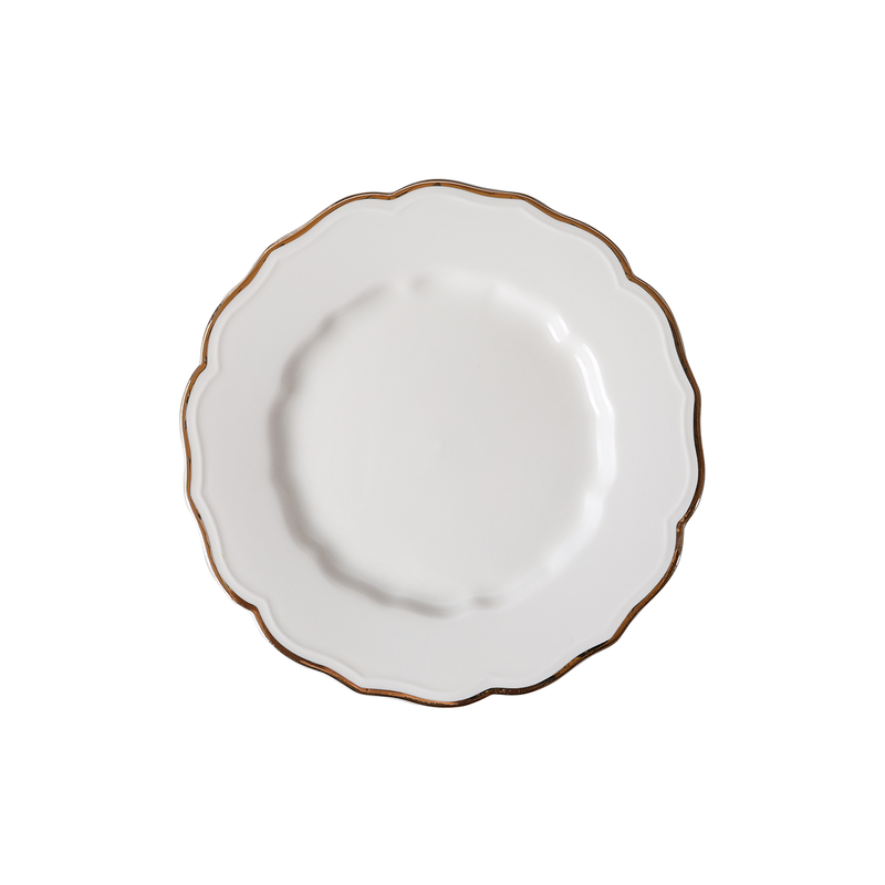 Porceletta Star Porcelain B&B Side Plate 17 cm with Golden Rim - Al Makaan Store