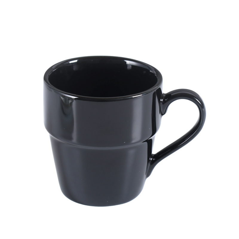 Porceletta Black Porcelain Mug 250 ml - Al Makaan Store