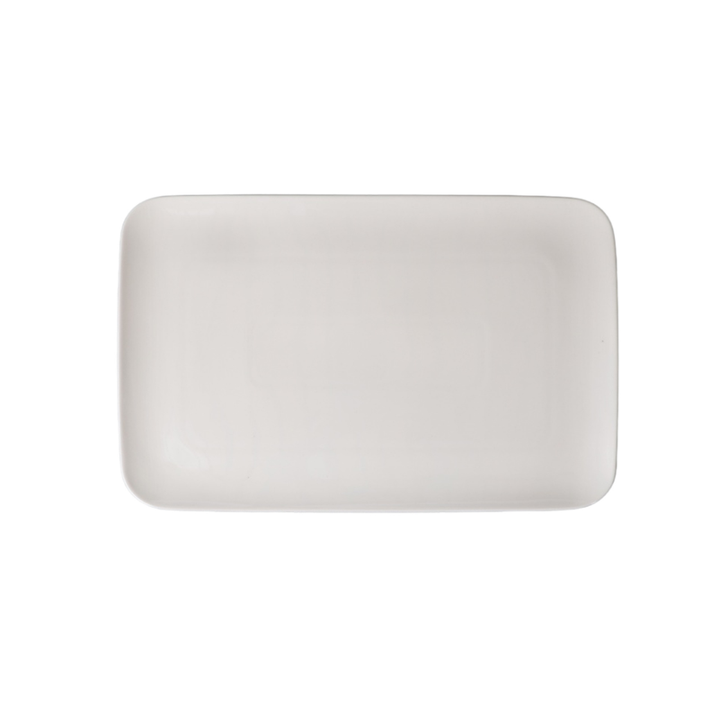 Porceletta Ivory Porcelain Modern Buffet Platter 43.6 x 28.7 cm - Al Makaan Store