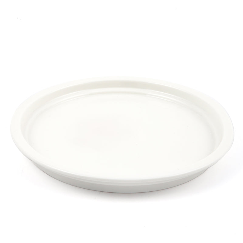 Porceletta Ivory Porcelain Rim Stackable Plate 23 cm - Al Makaan Store