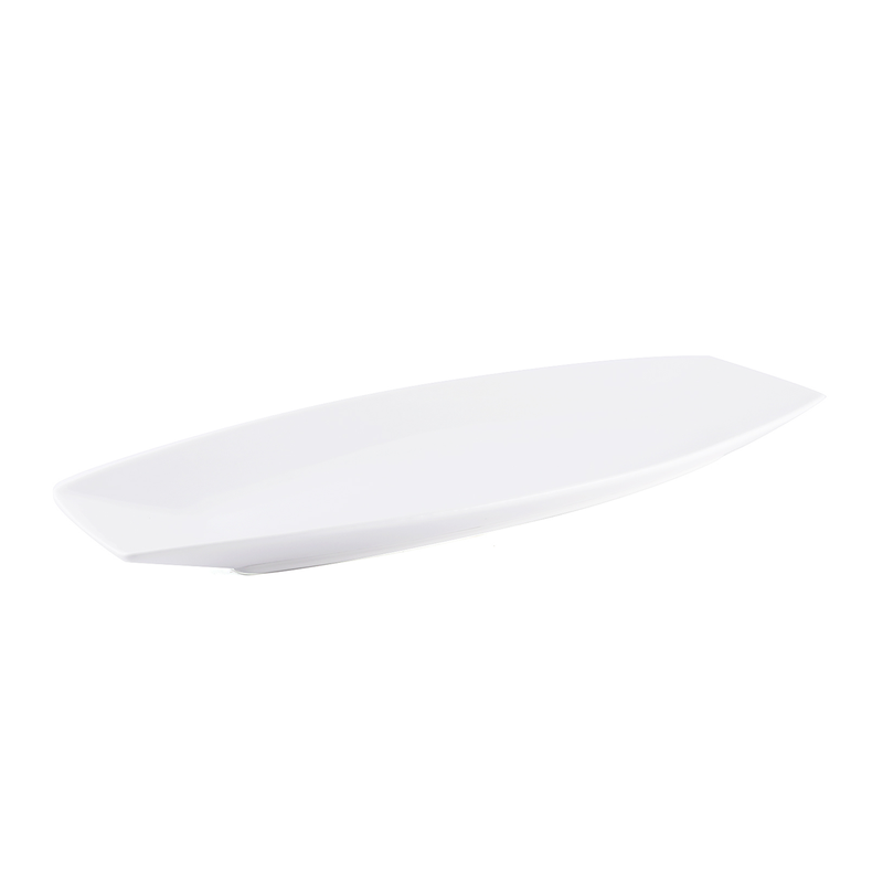 Porceletta Ivory Porcelain Boat Rectangular Plate 40 cm - Al Makaan Store