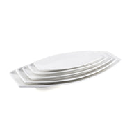 Porceletta Ivory Porcelain Boat Rectangular Plate 40 cm - Al Makaan Store