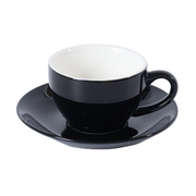 Porceletta Two-Tone Porcelain Cappuccino Cup & Saucer 230 ml - Al Makaan Store