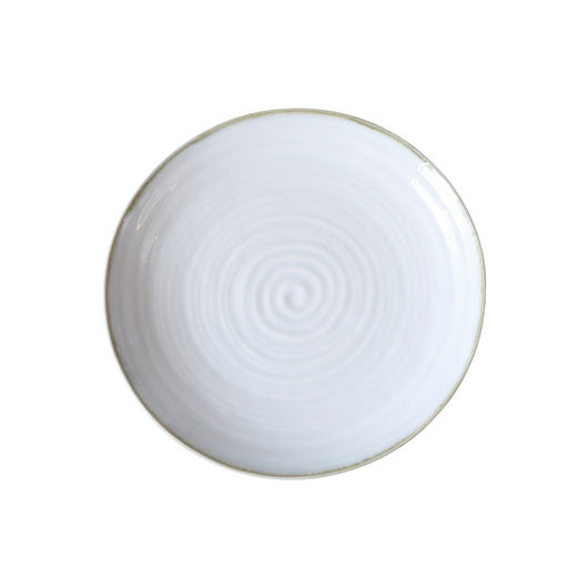 Porceletta Terra Reactive Glaze Porcelain Thick Rimmed Flat Plate - Al Makaan Store
