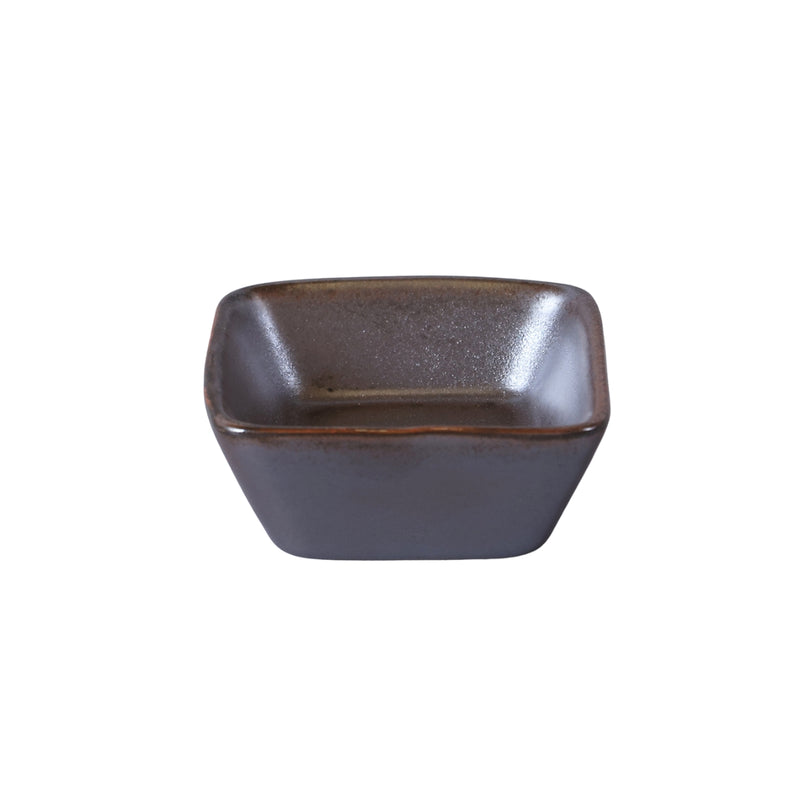 Porceletta Rustic Porcelain Reactive Glaze  Square Dish 7 cm