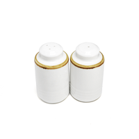 Wholesale Bundle: Porceletta Mocha Porcelain Cylindrical Salt & Pepper Shakers Set in Bulk (72-Pack) - Al Makaan Store