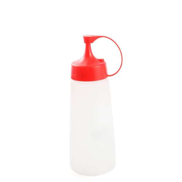 Plastic Squeezer Dispenser with Red Lid 240 ml - Al Makaan Store
