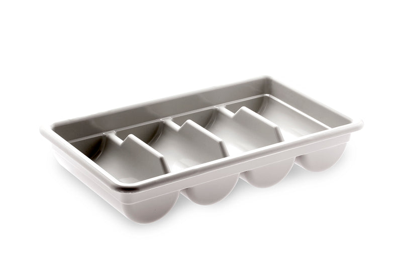 Polyethylene 4 Compartment Cutlery Box For 24 Pieces 51.5 cm x 29 cm x 9.5 cm