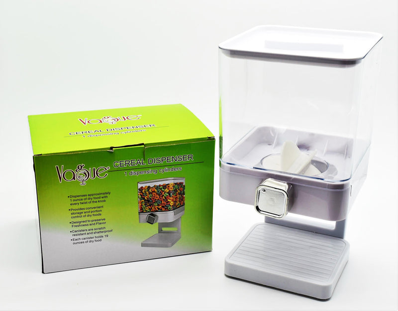 Vague Plastic White Cereal Dispenser - Al Makaan Store