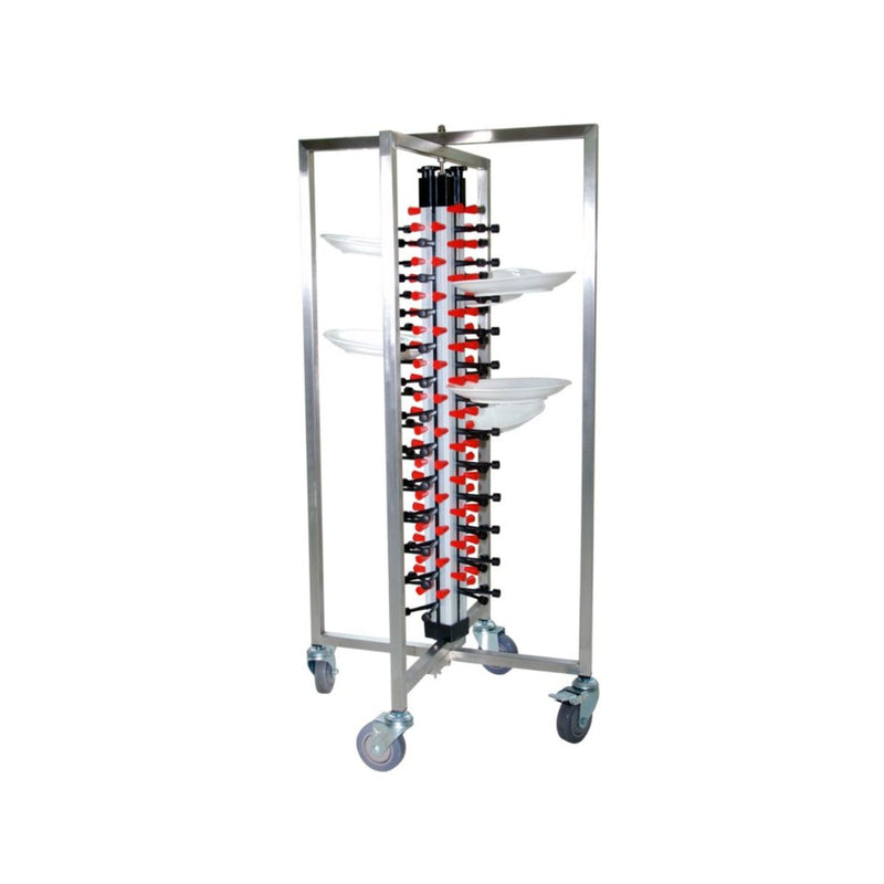 Jiwins Steel Mobile Plate Rack For 48 Plates - Al Makaan Store