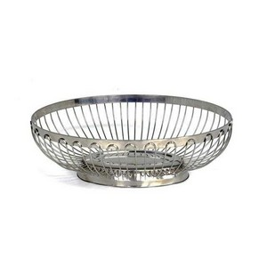 Stainless Steel Oval Bread/Fruit Basket 8.5 cm - Al Makaan Store