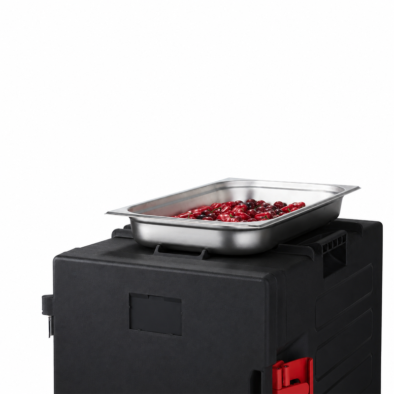 Jiwins Black Insulated Thermobox Single Wall Food Carrier 62.5 cm