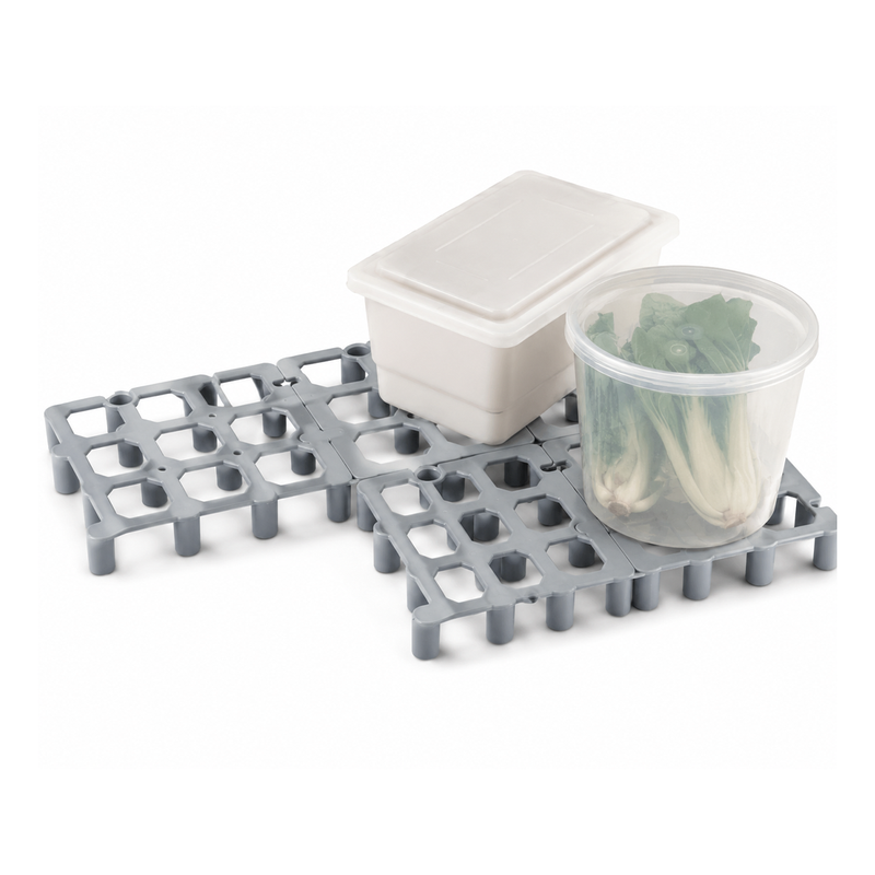 Jiwins Plastic Grey Floor Rack System 33.5 cm