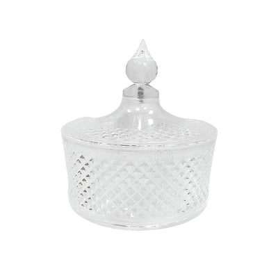 Round Plastic Small Diamond Candy Jar with cover