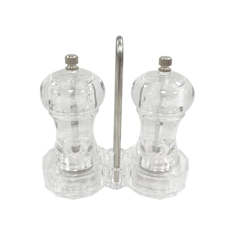 Transparent Acrylic Salt & Pepper Grinder 14.2 cm x 6.4 cm x 14 cm - Al Makaan Store