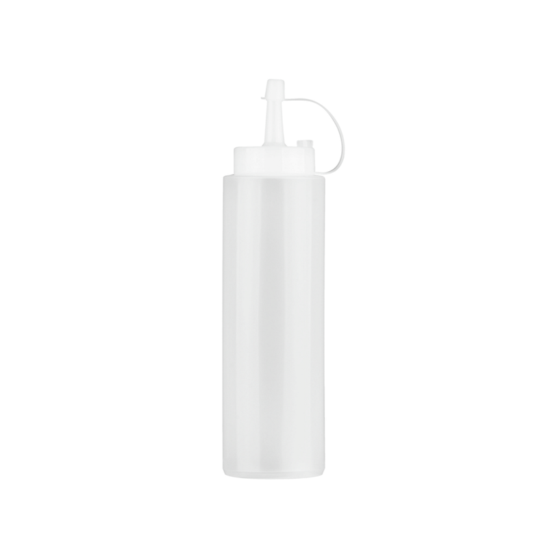Plastic Squeezer 800 ml with Lid - White - Al Makaan Store