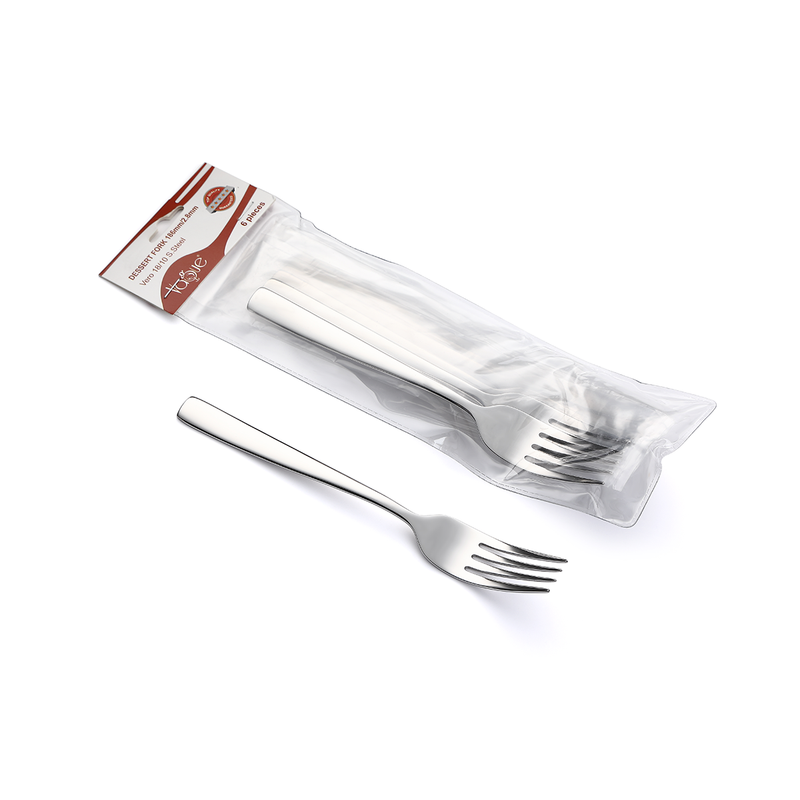 Vague Vero Stainless Steel Dessert Fork – 6 Pcs Set
